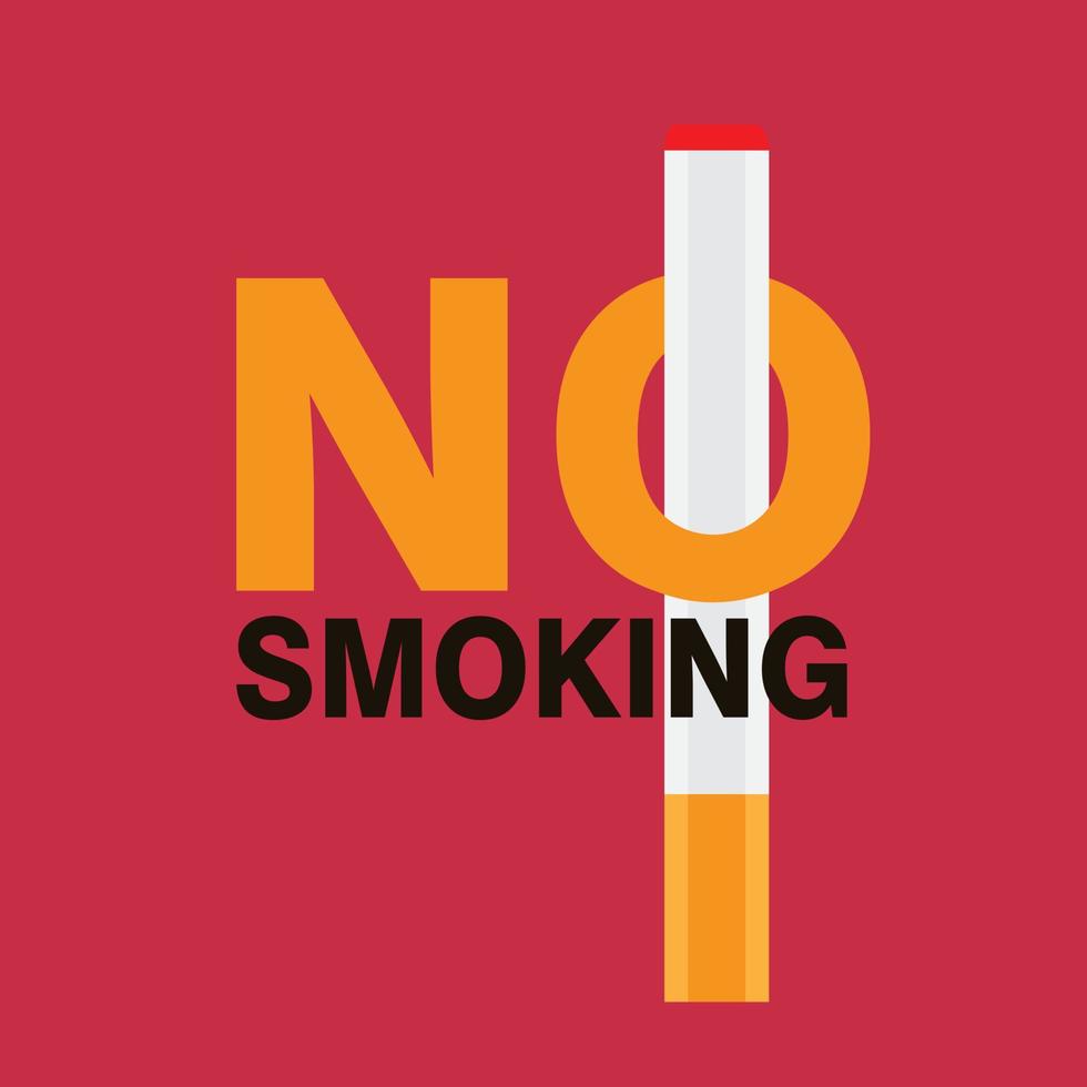 vector nacional de no fumar. simple y elegante