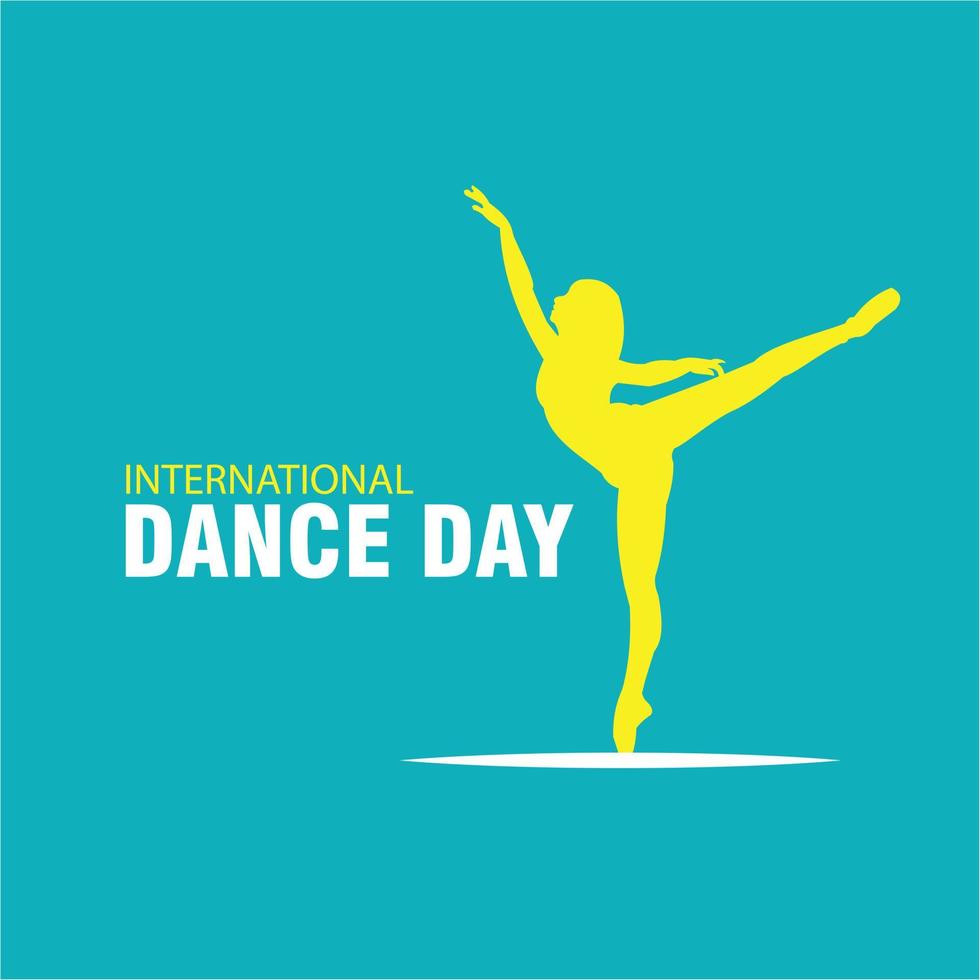 Vector International Dance Day. Ilustration simple and elegant