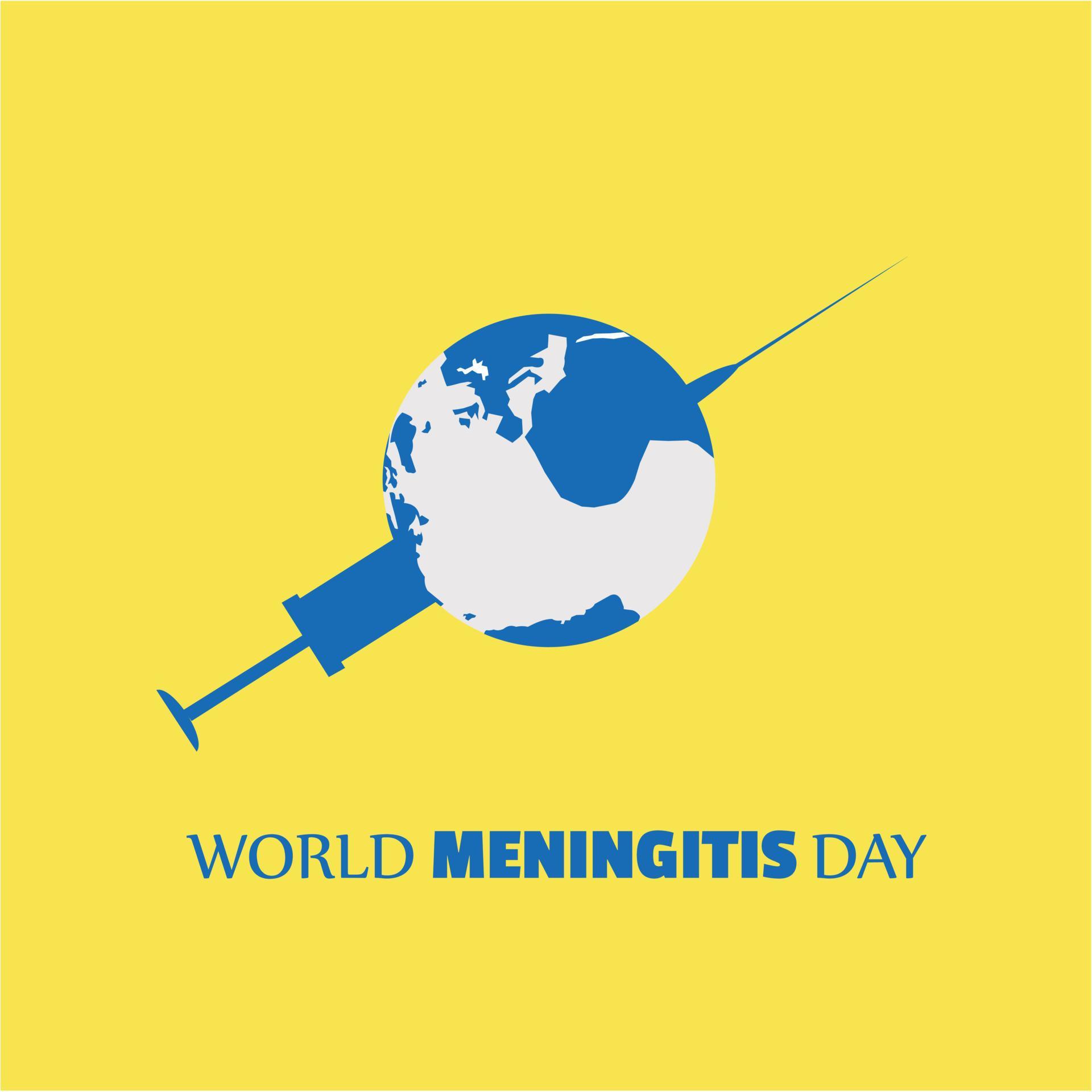 Vector for World Meningitis Day. Flat image. simple and elegant