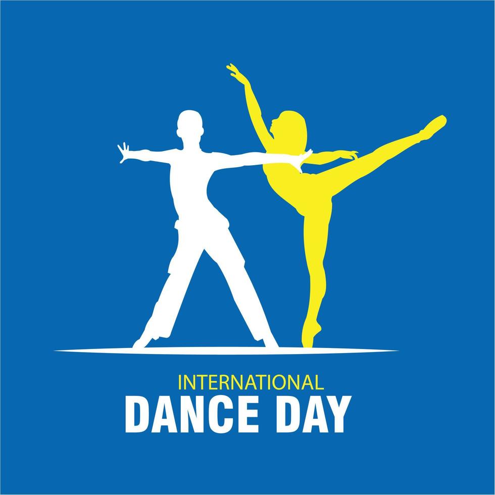 Vector International Dance Day. Ilustration simple and elegant