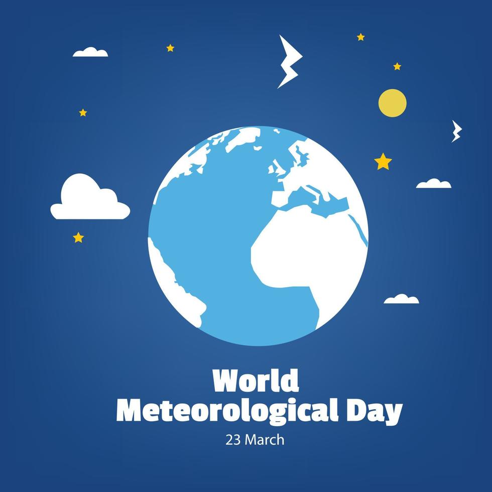 Vector World Meteorological Day. Design Simple and Elegant