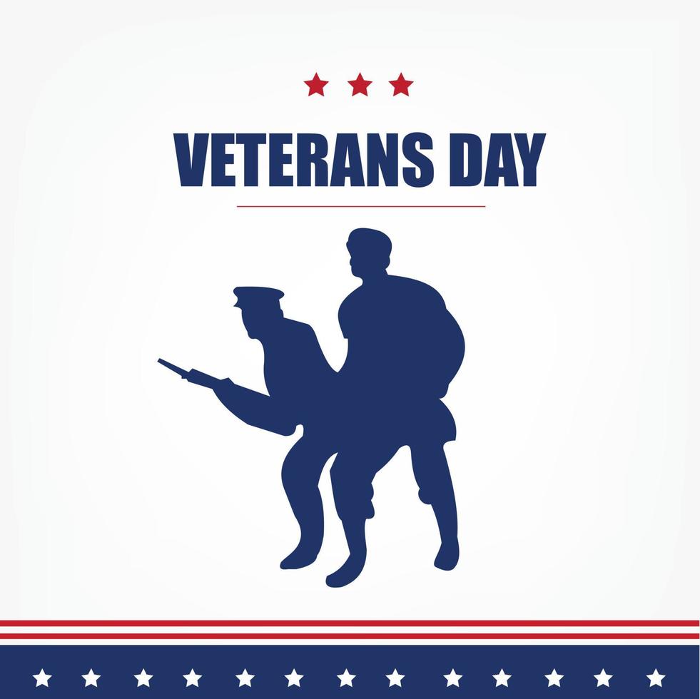 ilustración vectorial del día de los veteranos. diseño simple y elegante vector