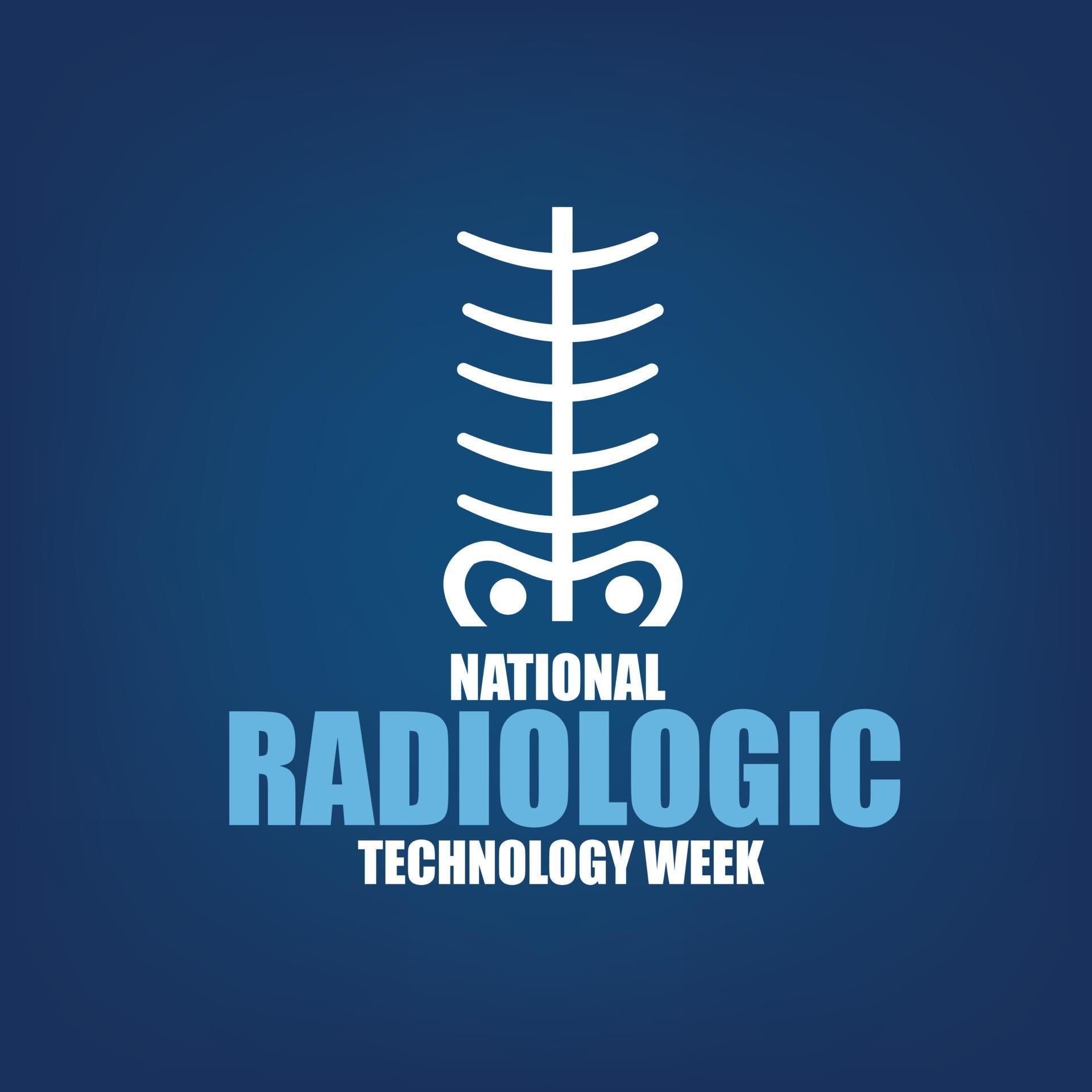 Vector Illustration National Radiology Technology Week. Simple and