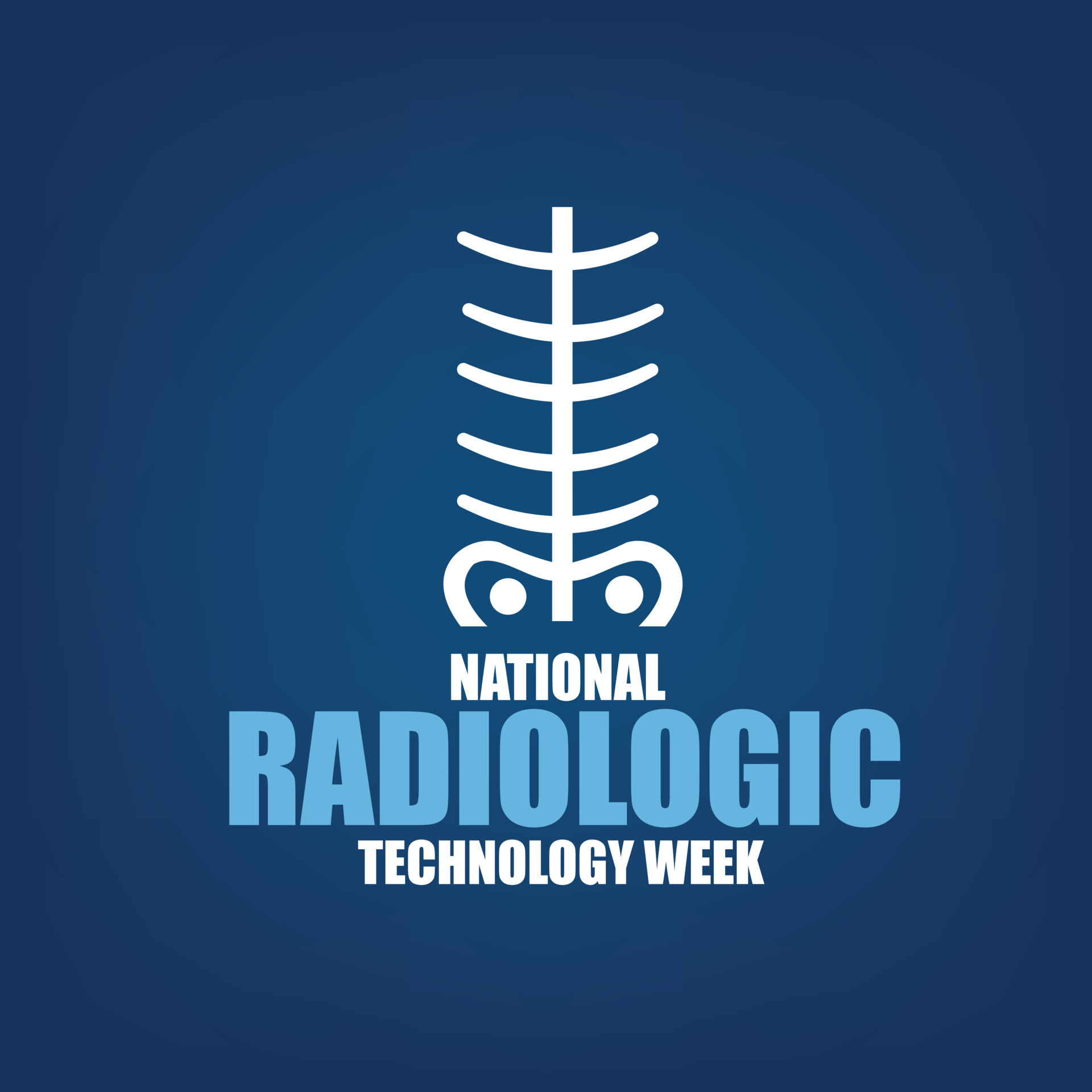 Vector Illustration National Radiology Technology Week. Simple and