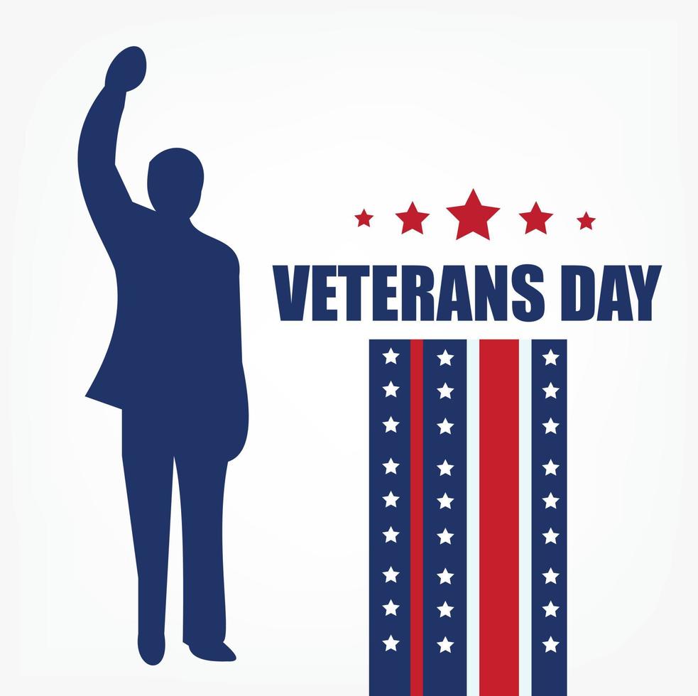 Vector Illustration of Veterans Day. Simple and Elegant Design