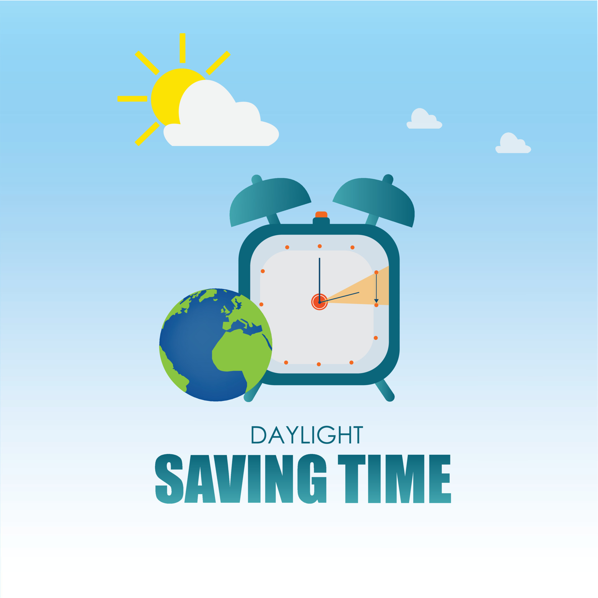 Premium Vector  Daylight saving time ends concept the hand of the