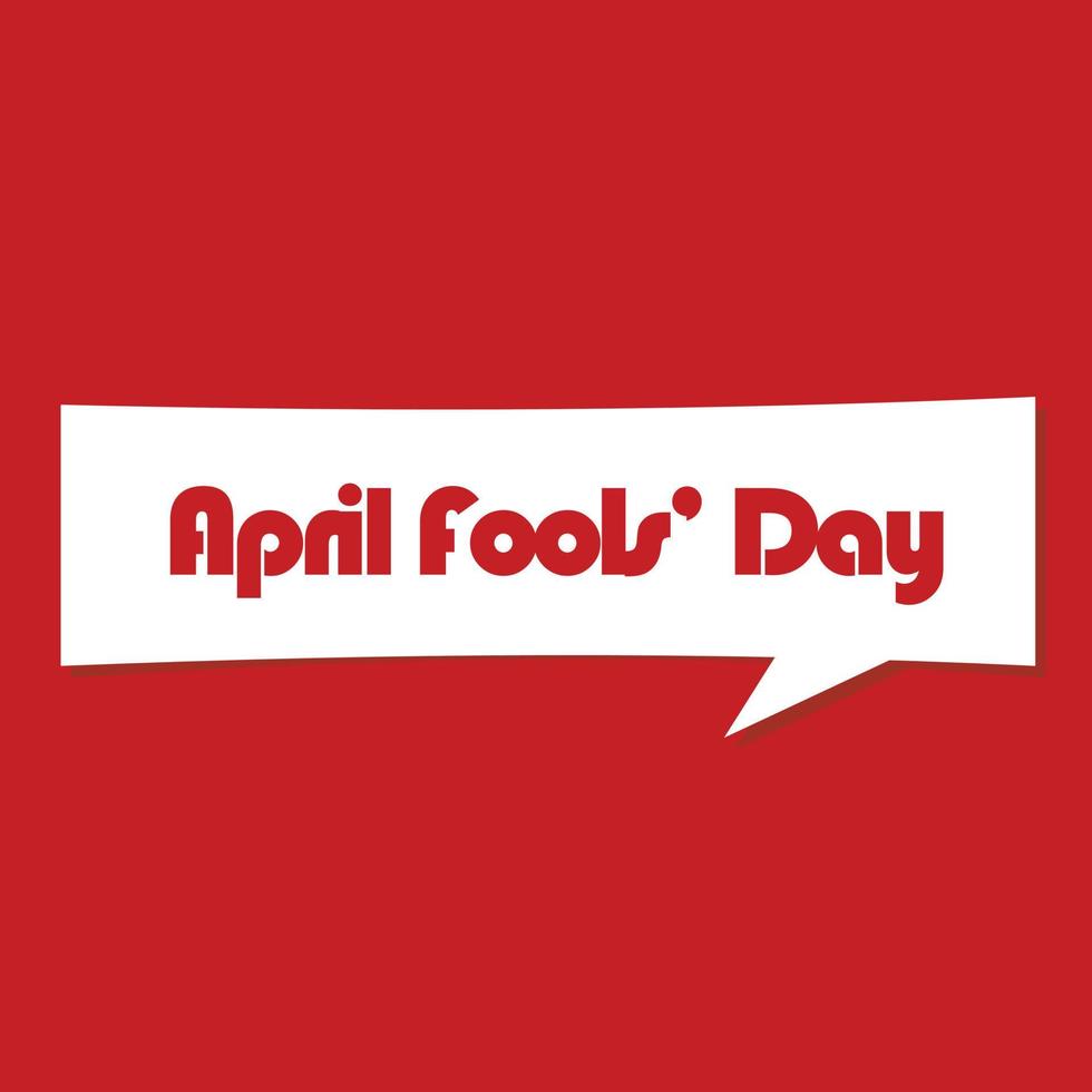 simple and elegant April Fools' Day vector. flat design. for stories. poster vector