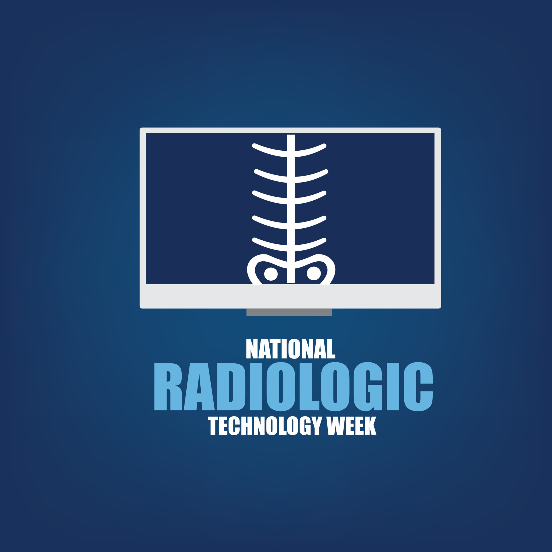Vector Illustration National Radiology Technology Week. Simple and