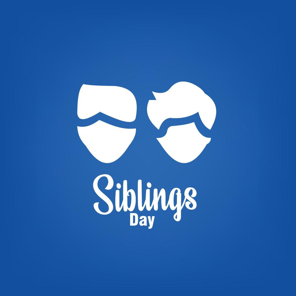 Vector Siblings Day. Ilustrations Simple and Elegant