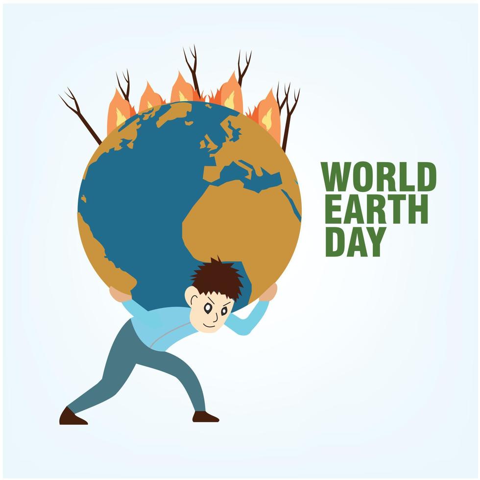 Happy Earth Day Vector. April 22. Holiday concept. Templates for backgrounds, banners, cards, posters with captions, social media stories. simple and elegant design vector