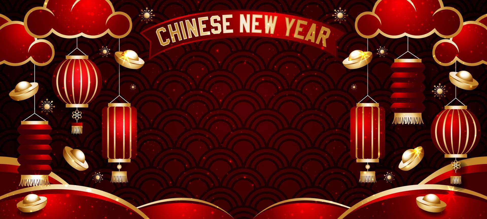 2023 Water Rabbit Chinese New Year Background vector