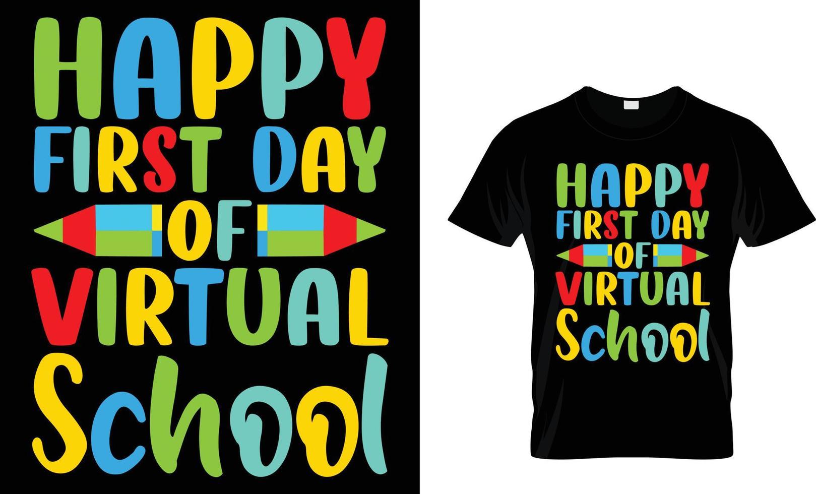 Back To School T-Shirt Design vector