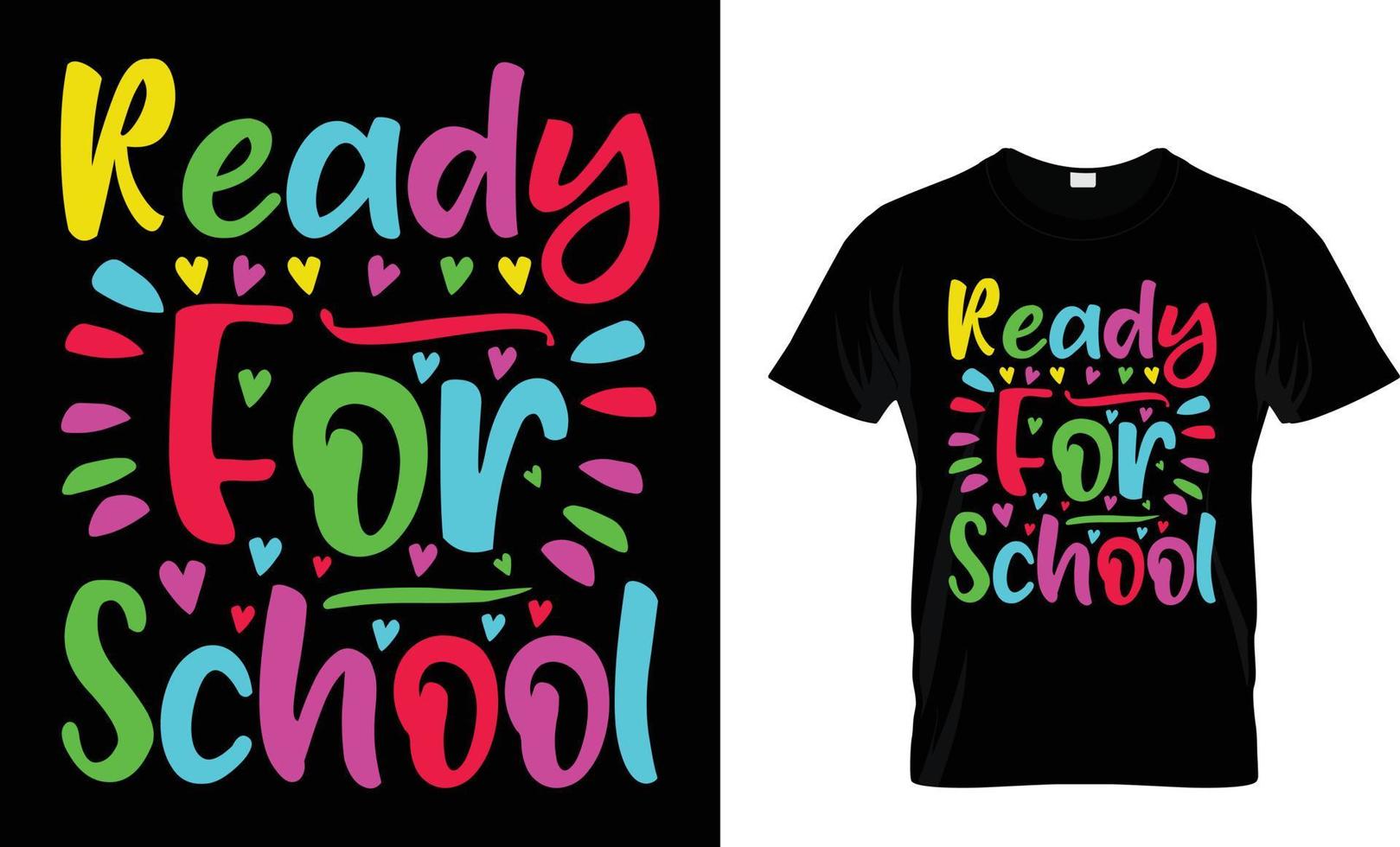 Back To School T-Shirt Design vector