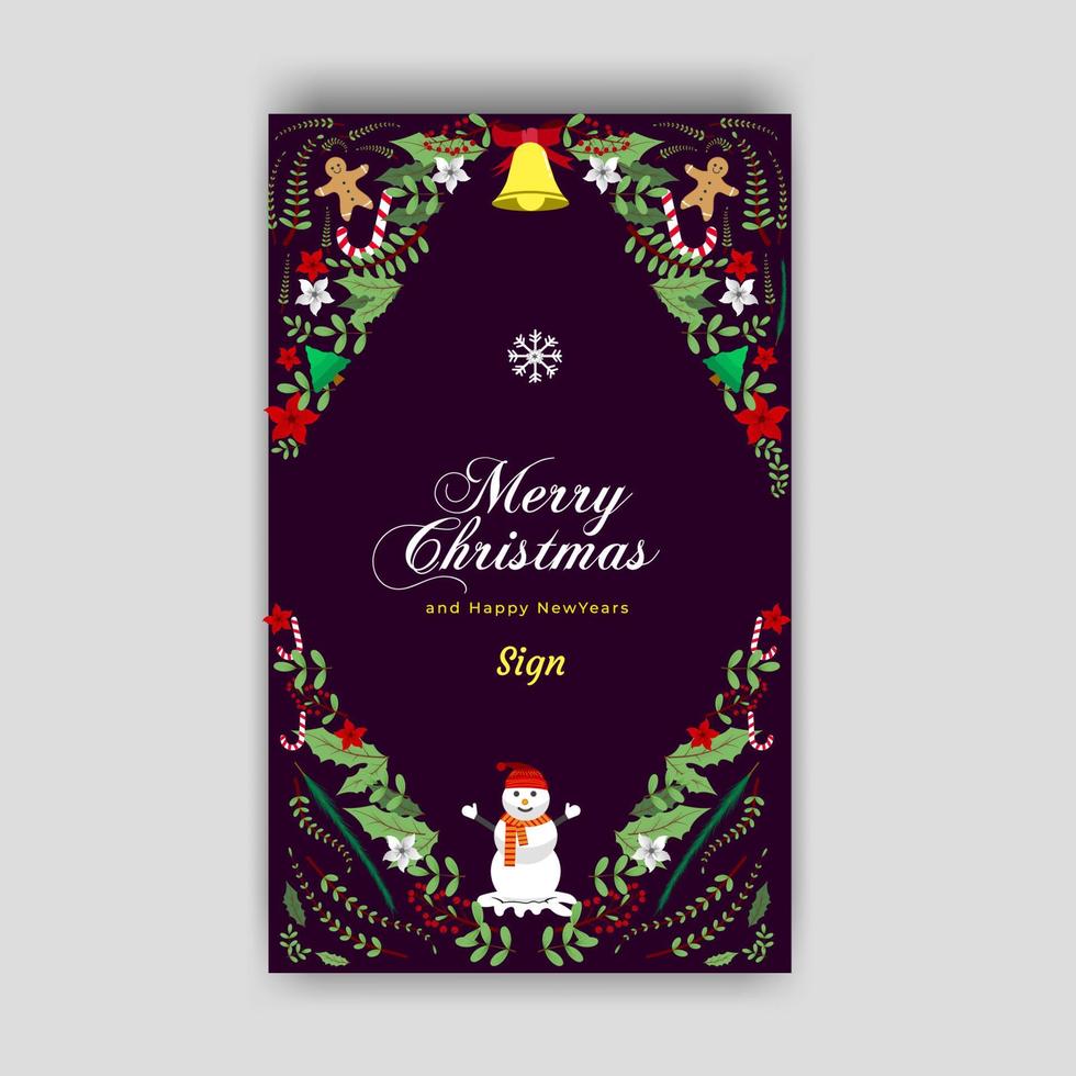 Vector Illustration Portrait  Christmas day design