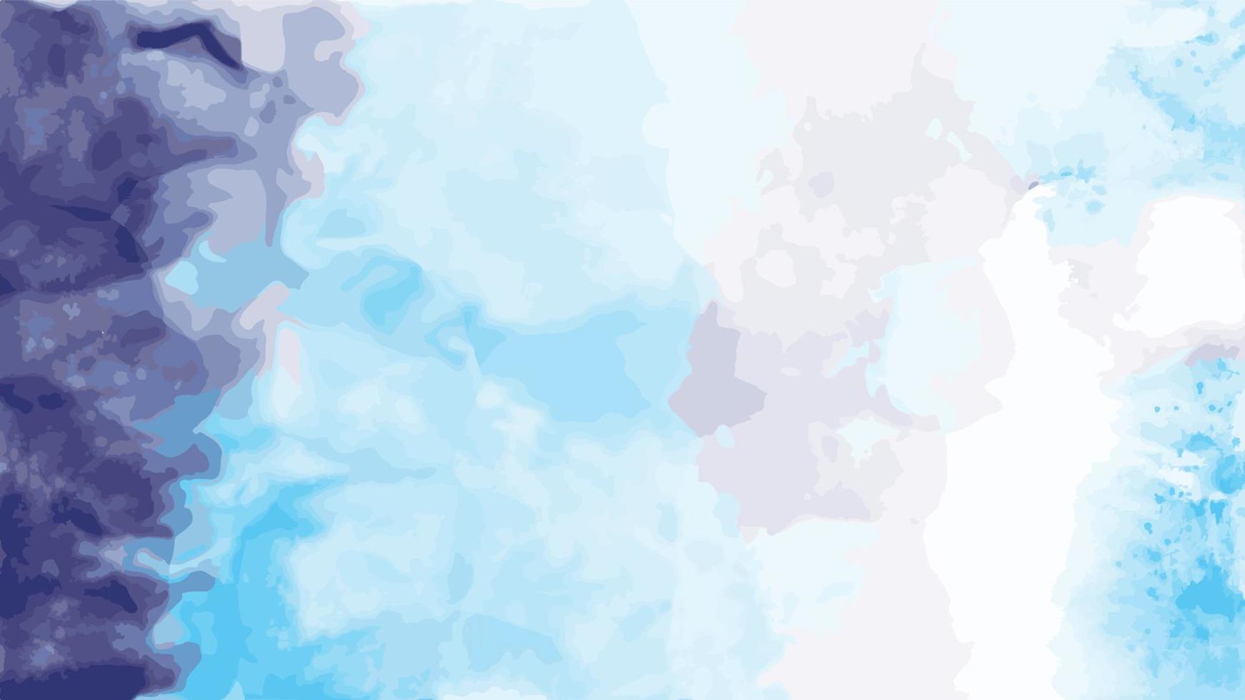 Sea Surface Blue Background. Top View Watercolor Natural Ocean Wallpaper vector