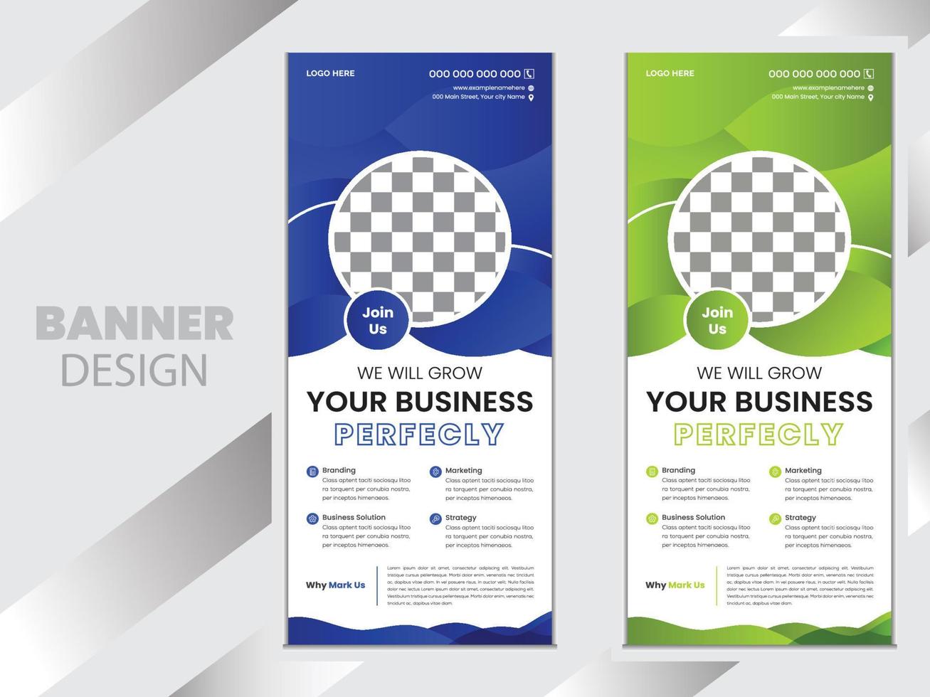 Modern business banner design template vector