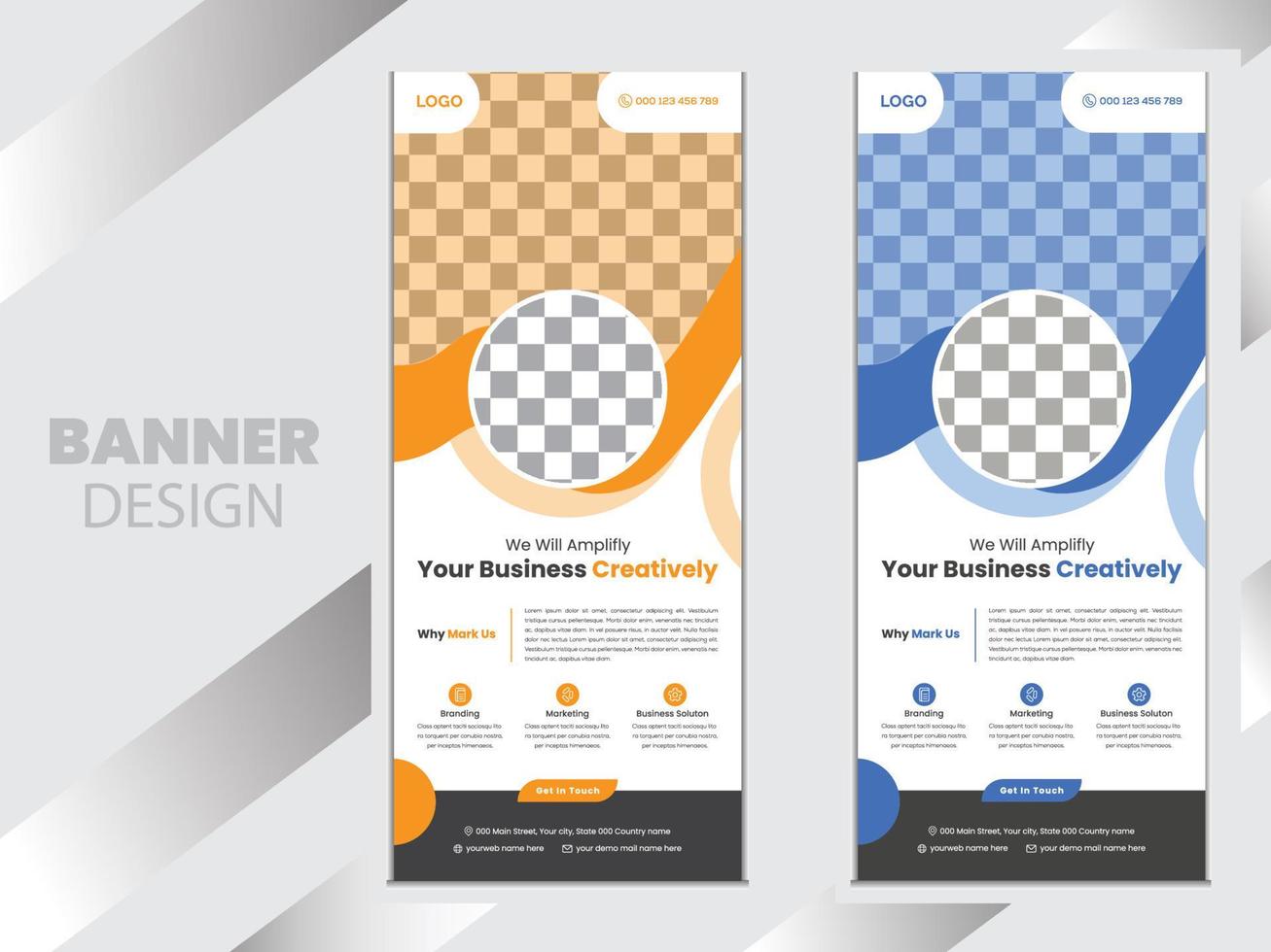 Colorful new business stand banner design template or business marketing promotional ad banner vector