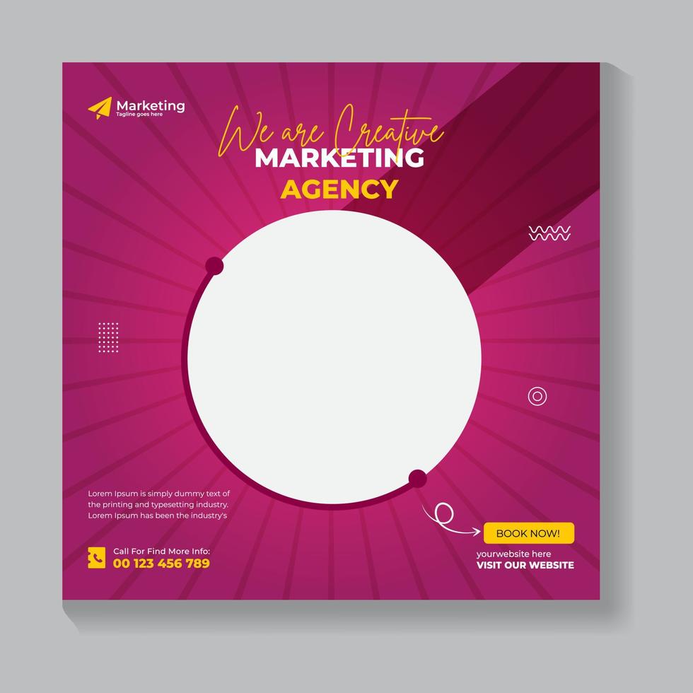 Digital business marketing social media post and web banner  Vector