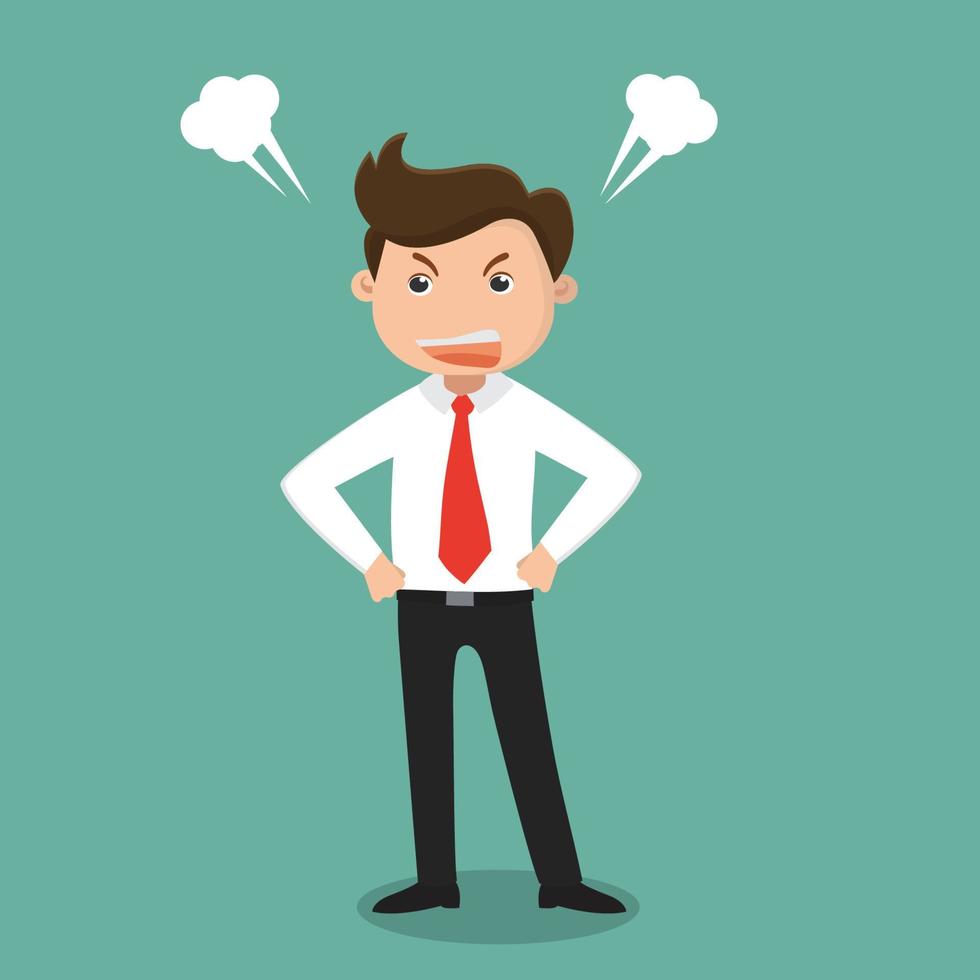 Angry businessman ,Concept business illustration. Vector. vector