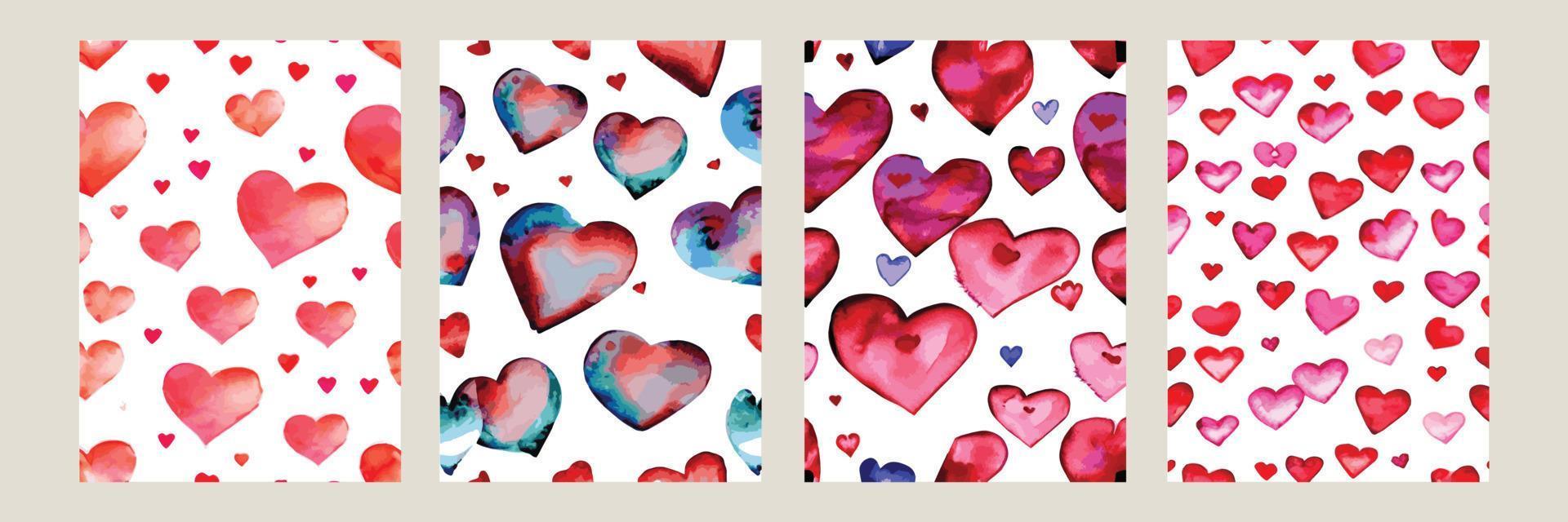 Heart pattern, vector seamless background. Can be used for wedding invitation, card for Valentine's Day or card about love.