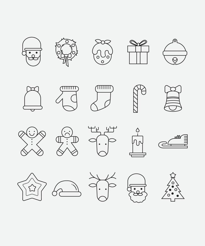 chrismast line icon illustration vector