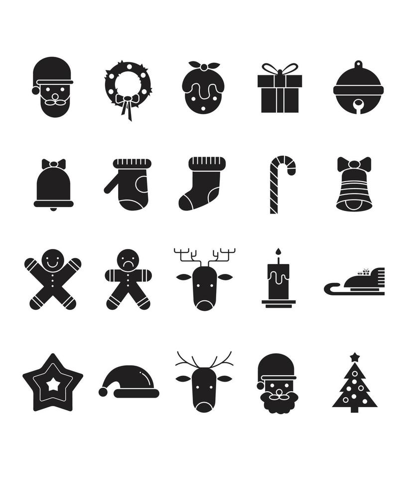 chrismast solid icon illustration vector