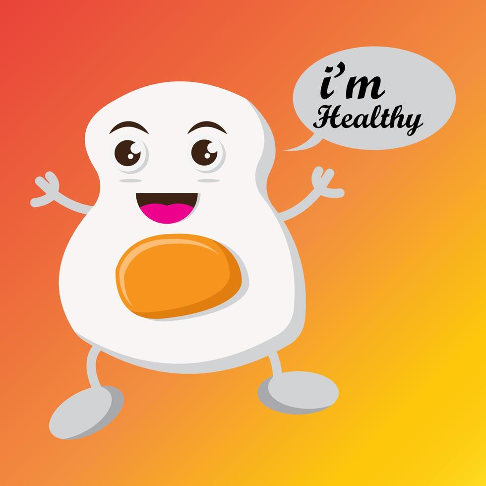 The healthy egg vector