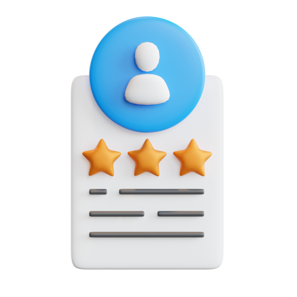 Customer Review 3d Illustration png