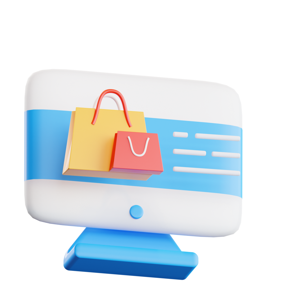 Ecommerce Platform 3d Illustration png