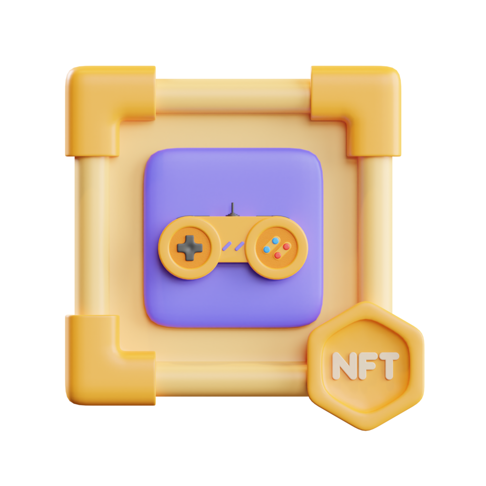 Nft Gaming 3d Illustration png