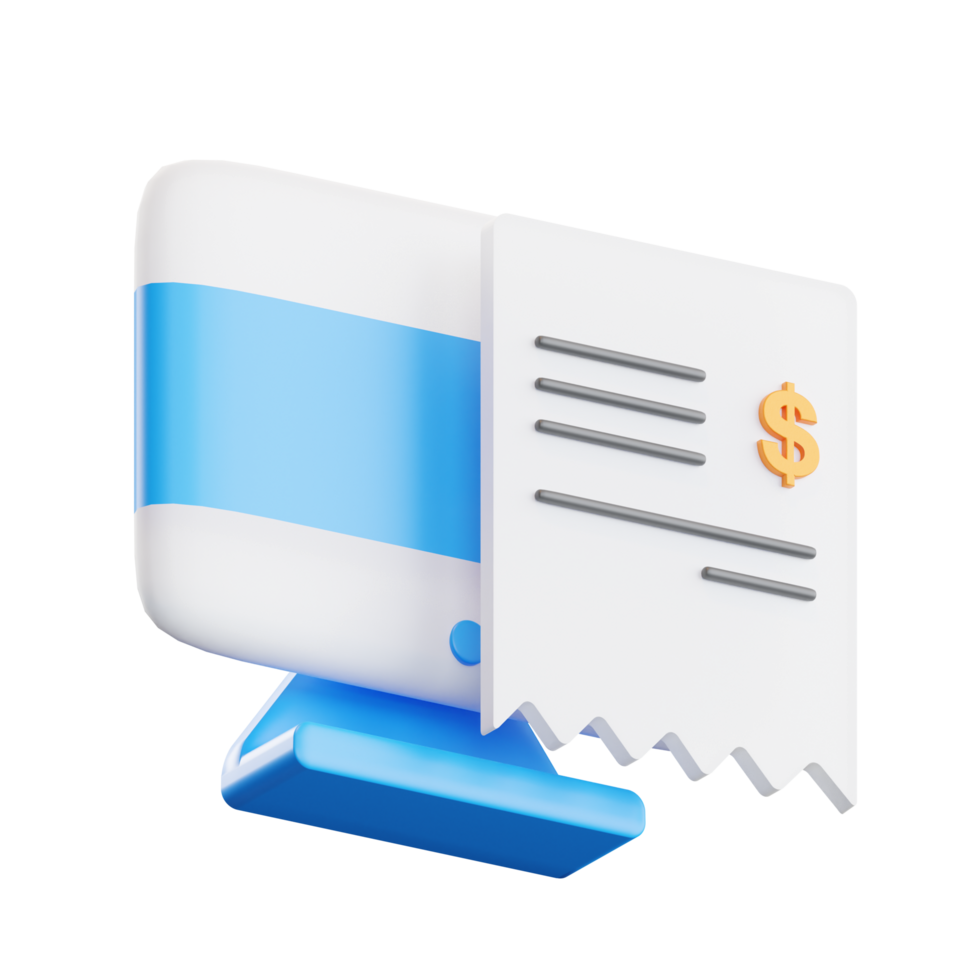 Mobile Bill 3d Illustration png