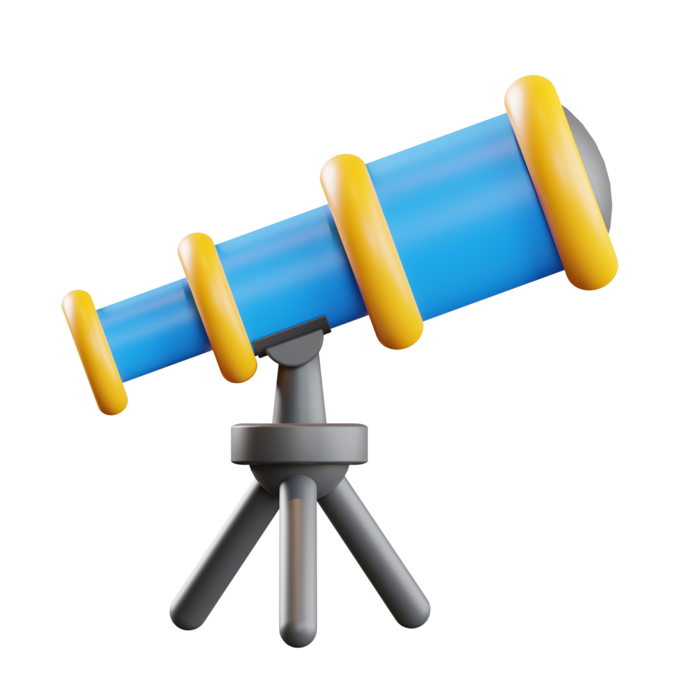 ilustración 3d del telescopio png