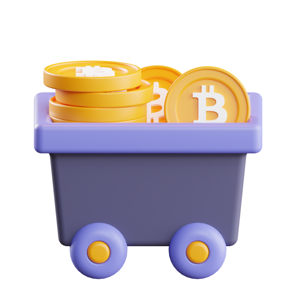 Bitcoin Mining 3d Illustration png