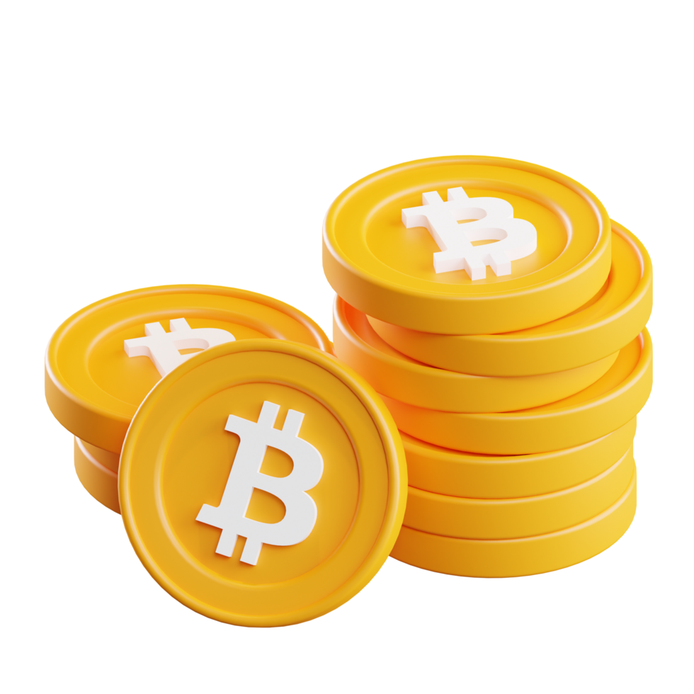 Bitcoin 3D-Darstellung png