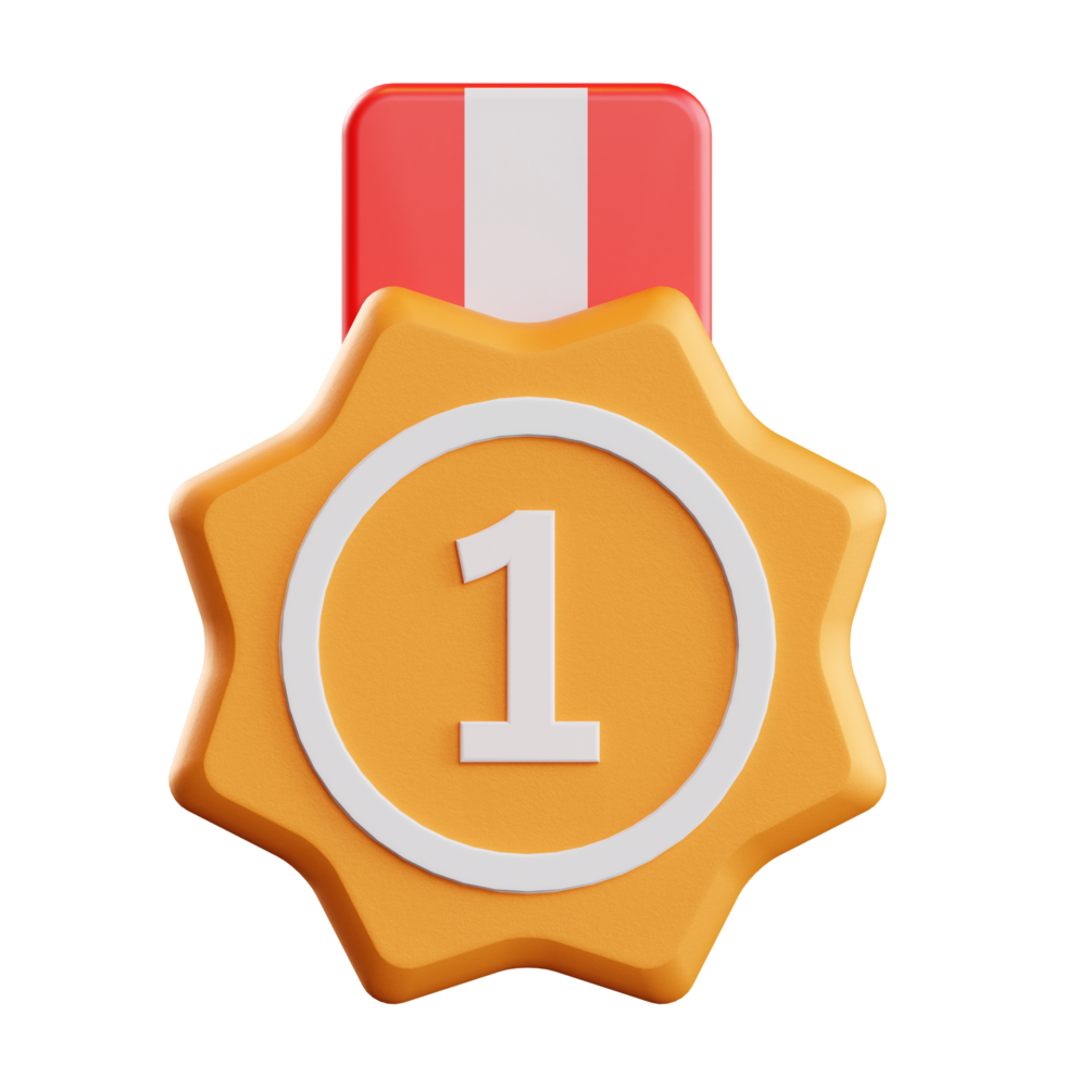 First Badge 3d Illustration png