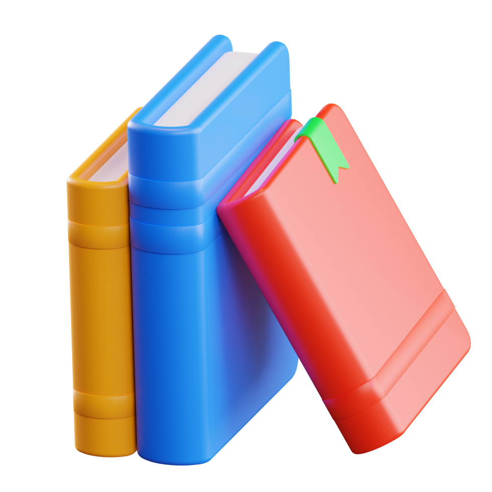 stack van boeken 3d illustratie png