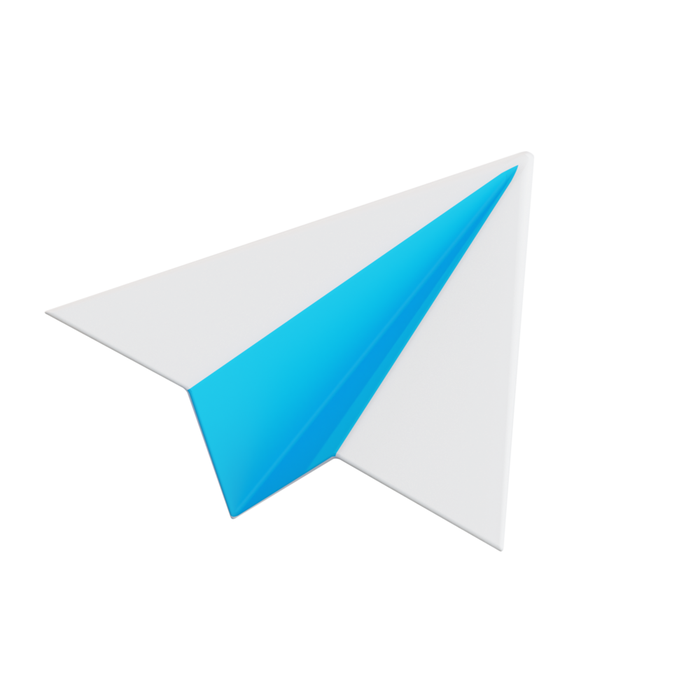 avion en papier illustration 3d png