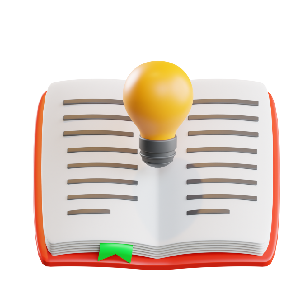 Knowledge Book 3d Illustration png