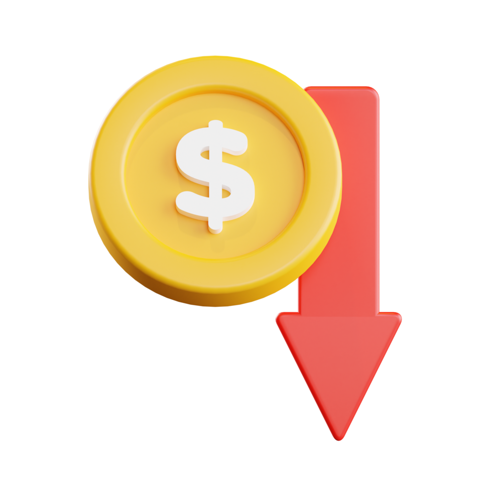 Capital Loss 3d Illustration png