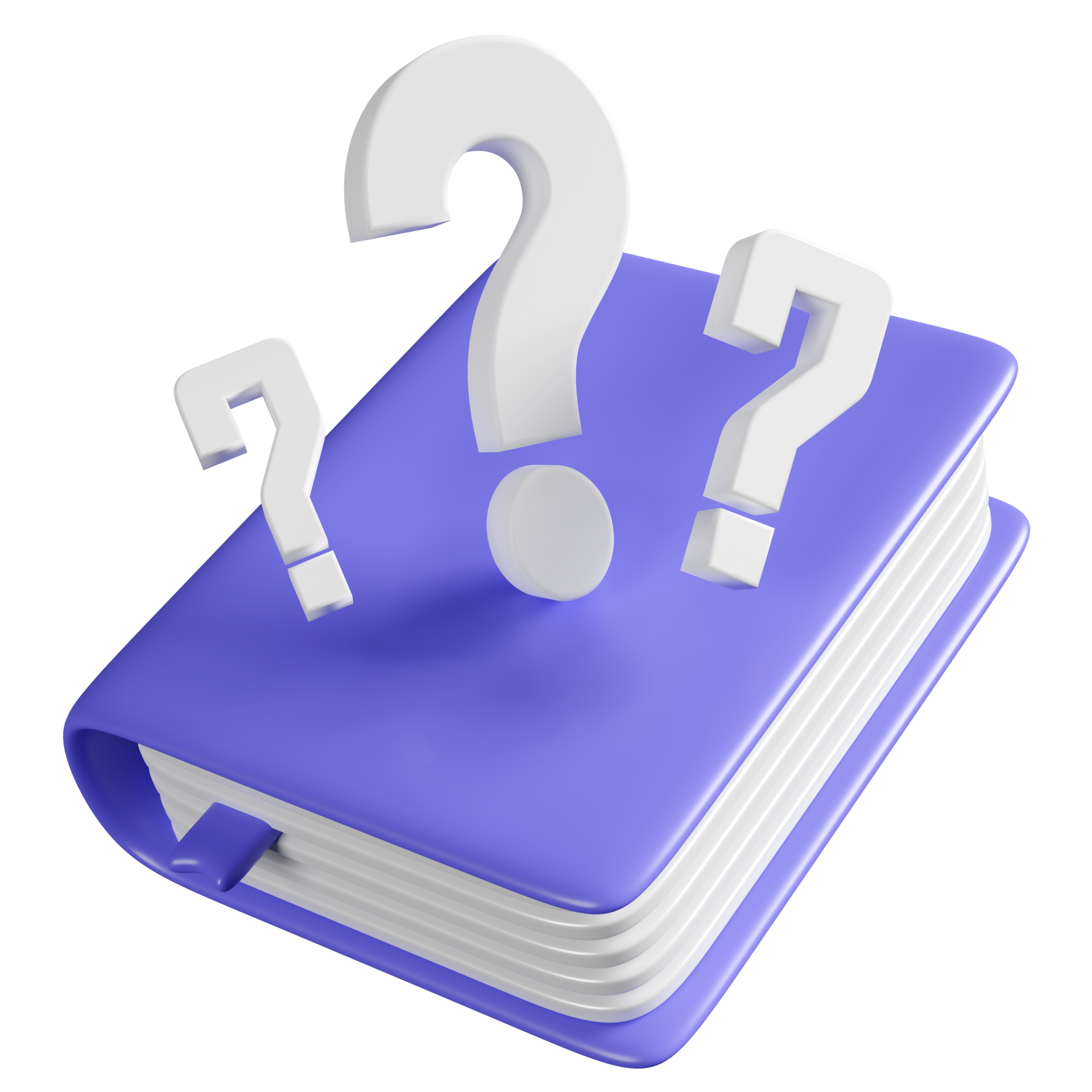 3d Book With White Question Mark Symbol Icon Isolated FAQ Or 3d-book-with-white-question-mark-symbol-icon-isolated-faq-or