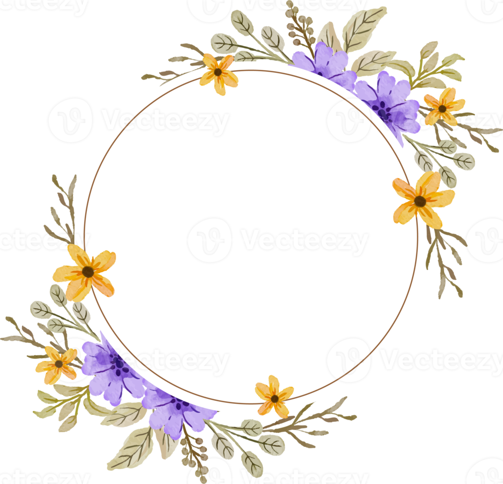 bellissimo elegante acquerello fiore telaio png