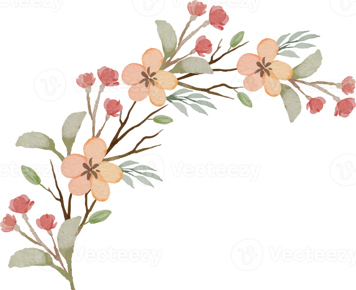 elegant vintage watercolor flower arrangement 13391250 PNG