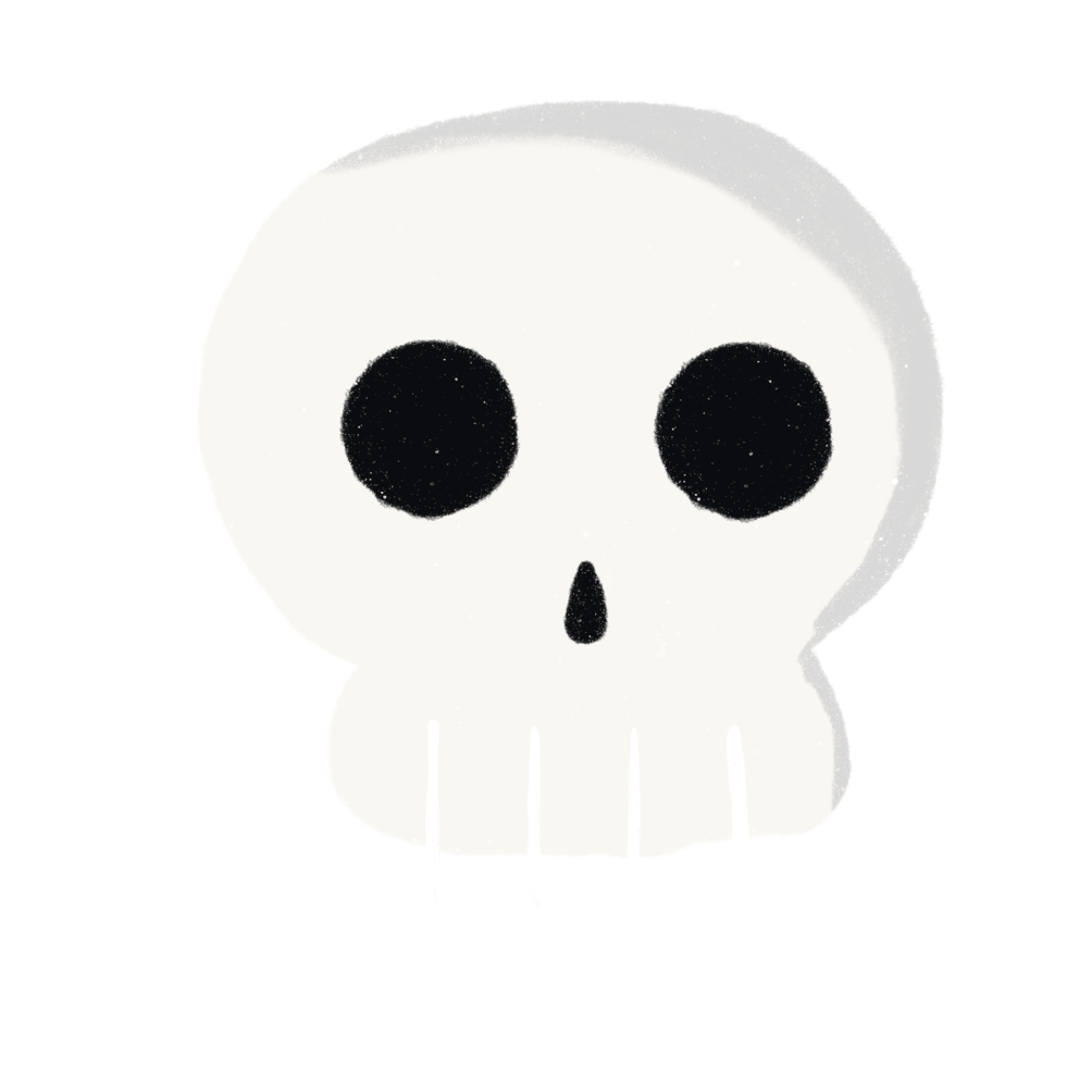 Skull Illustration. Cartoon. png