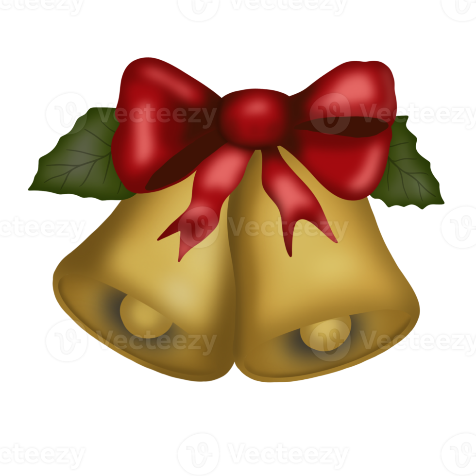 ilustración de campana de navidad png