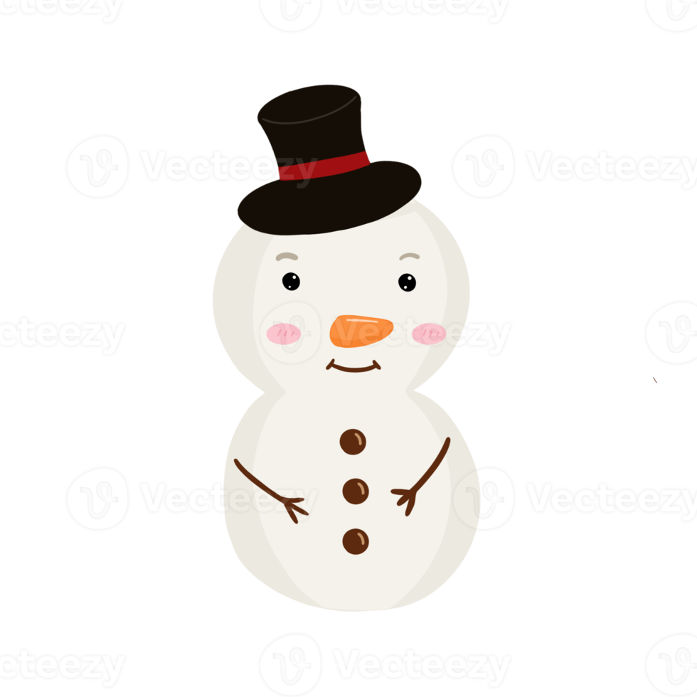 Cute Snowman Illustration png