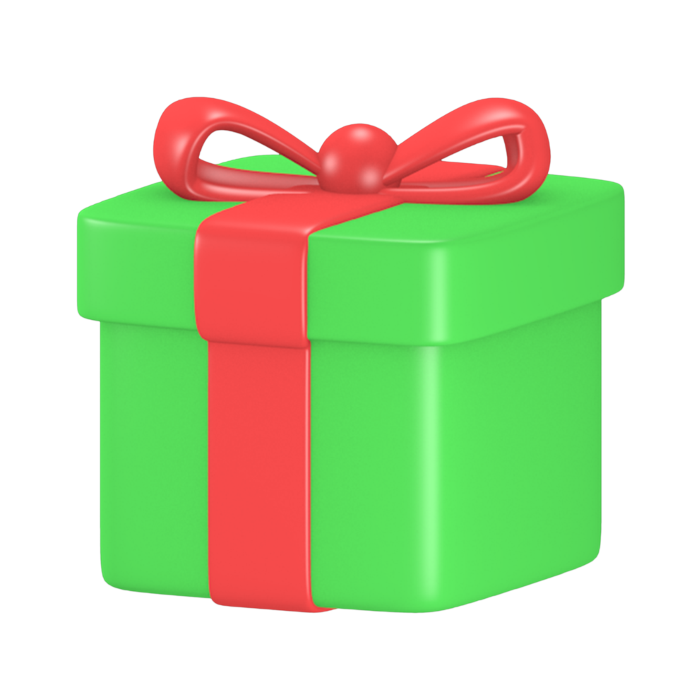 3d render lindo icono regalo invierno navidad png