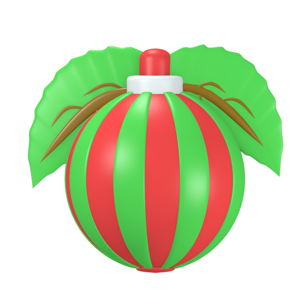 3d Render Cute Icon Christmas ball Winter Christmas png