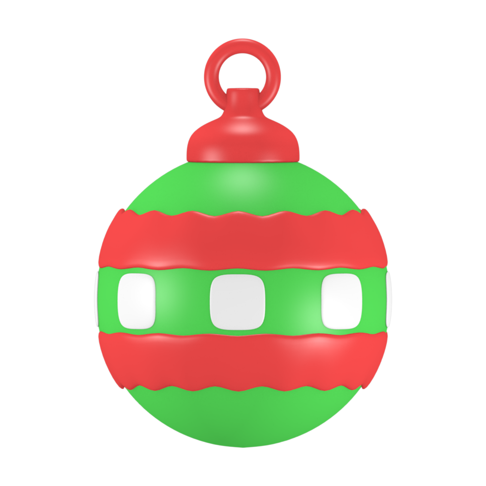 3d Render Cute Icon christmas ball Winter Christmas png