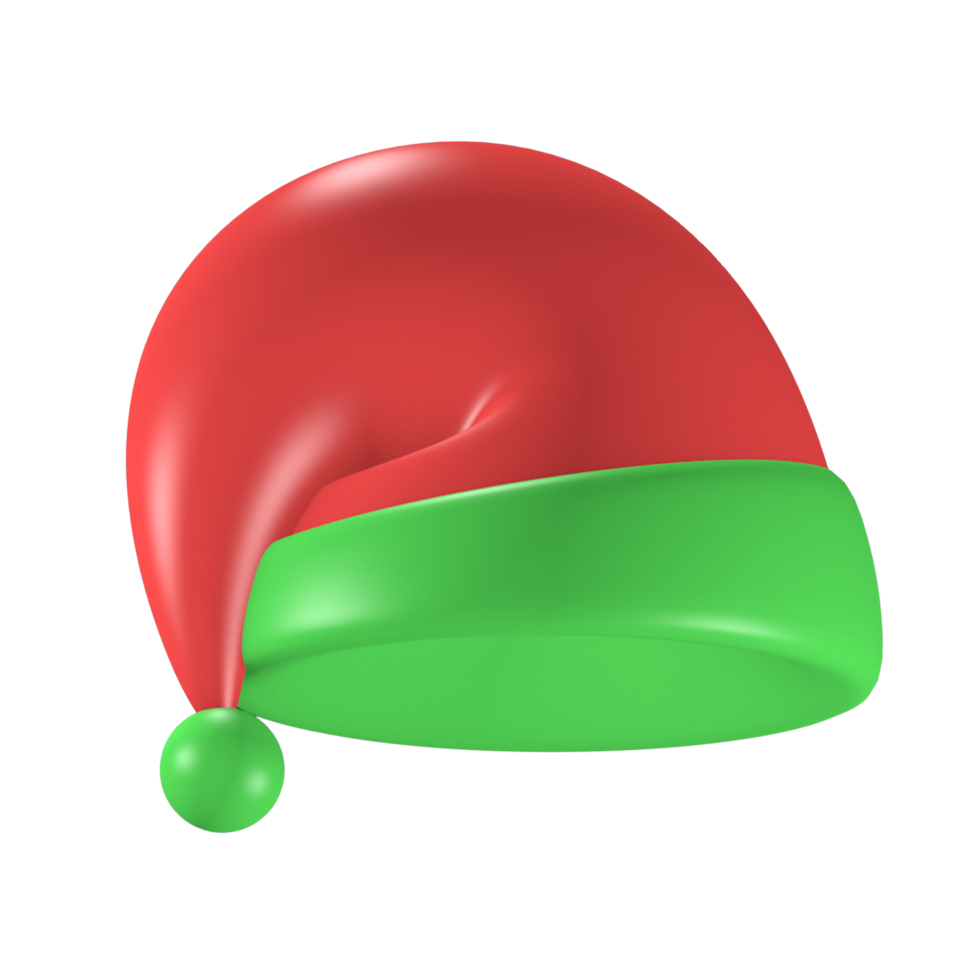 3d render lindo icono navidad sombrero invierno navidad png