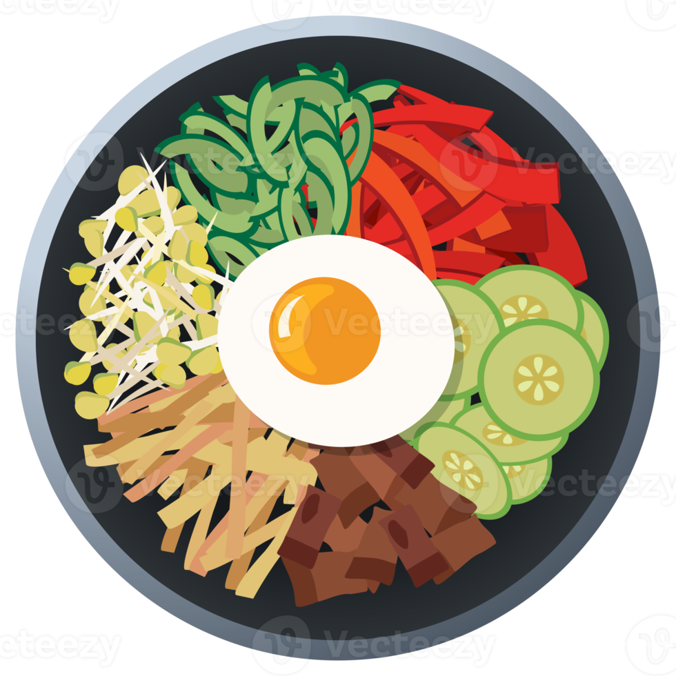 Bibimbap koreanisches Essen. png